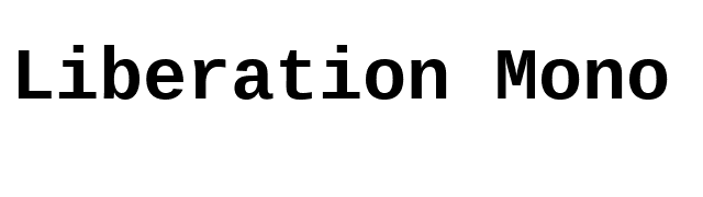 Liberation Mono Bold font preview