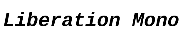 Liberation Mono Bold Italic font preview