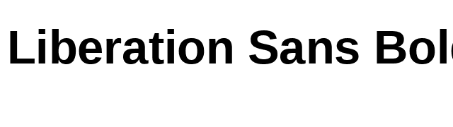 Liberation Sans Bold font preview