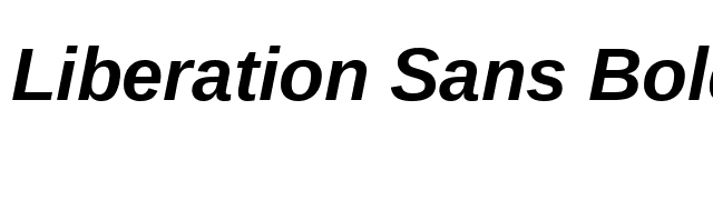 Liberation Sans Bold Italic font preview