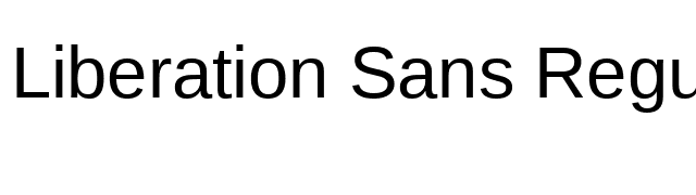 Liberation Sans Regular font preview