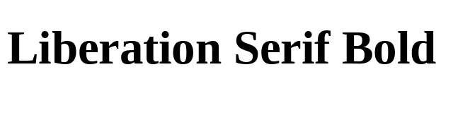 Liberation Serif Bold font preview