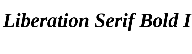 Liberation Serif Bold Italic font preview