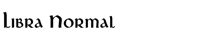 Libra Normal font preview