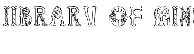 Library of Minerva, 9th c. font preview