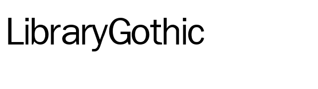 LibraryGothic font preview