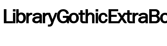 LibraryGothicExtraBold font preview