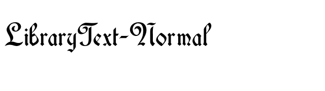 LibraryText-Normal font preview
