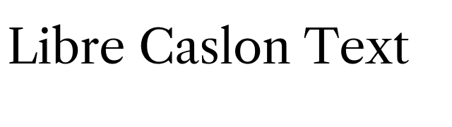 Libre Caslon Text font preview