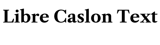 Libre Caslon Text Bold font preview