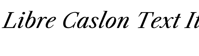 Libre Caslon Text Italic font preview