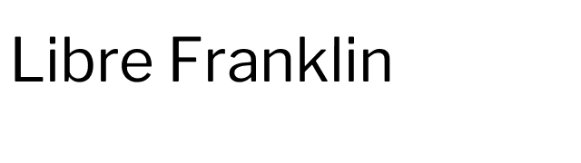 Libre Franklin font preview