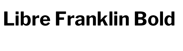 Libre Franklin Bold font preview