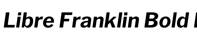 Libre Franklin Bold Italic font preview