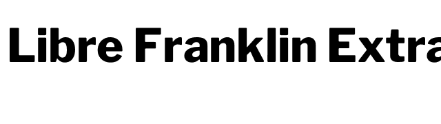 Libre Franklin ExtraBold font preview