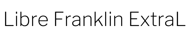 Libre Franklin ExtraLight font preview