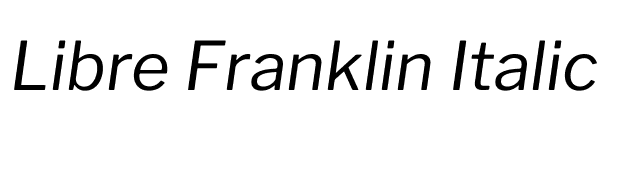 Libre Franklin Italic font preview