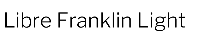 Libre Franklin Light font preview