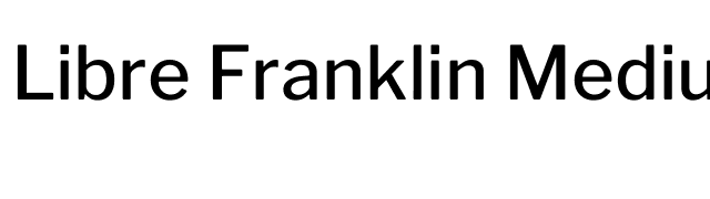 Libre Franklin Medium font preview