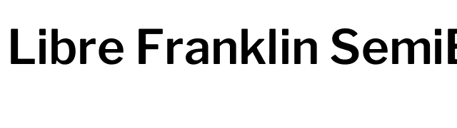 Libre Franklin SemiBold font preview