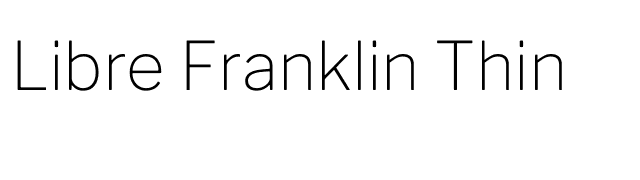 Libre Franklin Thin font preview