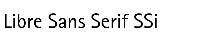 Libre Sans Serif SSi font preview