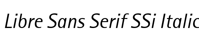 Libre Sans Serif SSi Italic font preview