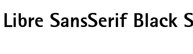 Libre SansSerif Black SSi Extra Bold font preview