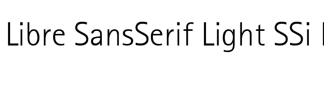 Libre SansSerif Light SSi Light font preview