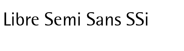 Libre Semi Sans SSi font preview