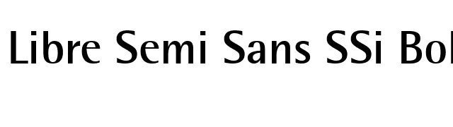 Libre Semi Sans SSi Bold font preview