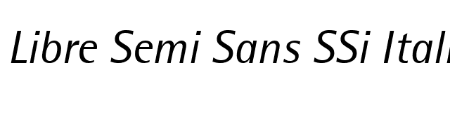 Libre Semi Sans SSi Italic font preview