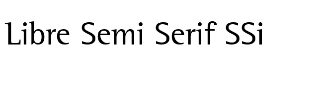 Libre Semi Serif SSi font preview