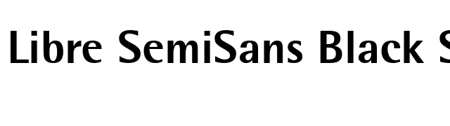 Libre SemiSans Black SSi Extra Bold font preview