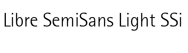 Libre SemiSans Light SSi Light font preview