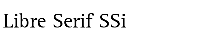 Libre Serif SSi font preview