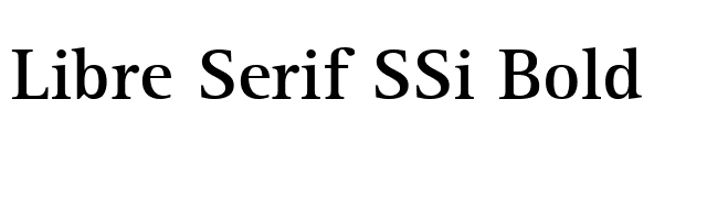 Libre Serif SSi Bold font preview