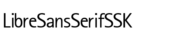 LibreSansSerifSSK font preview