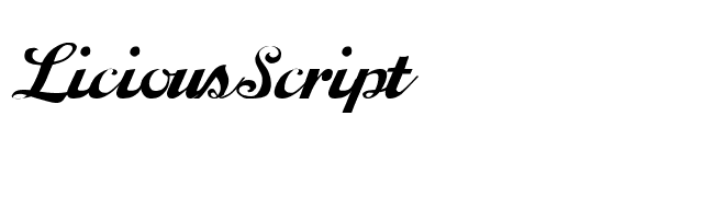 LiciousScript font preview