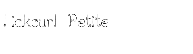 Lickcurl Petite font preview