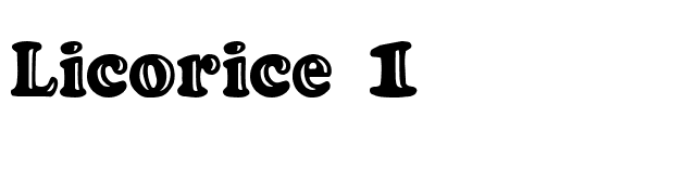 Licorice 1 font preview