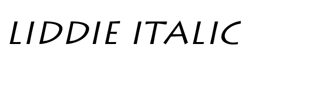 Liddie Italic font preview