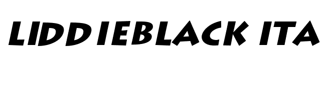 LiddieBlack Italic font preview