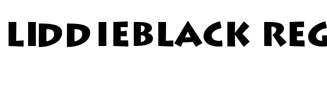 LiddieBlack Regular font preview