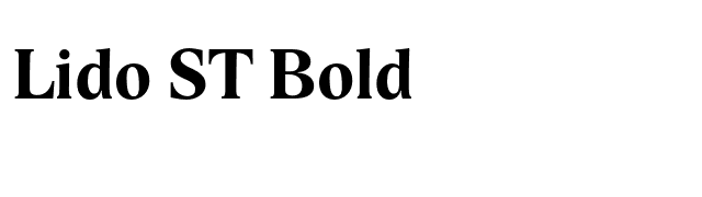 Lido ST Bold font preview