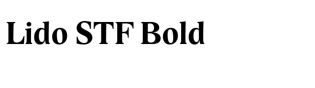 Lido STF Bold font preview