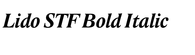 Lido STF Bold Italic font preview