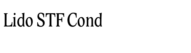 Lido STF Cond font preview