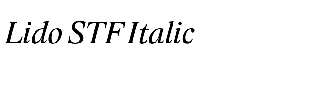 Lido STF Italic font preview