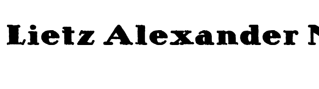 Lietz Alexander Nero font preview